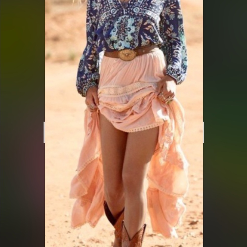 Spell Peach Prairie skirt - Picture 3 of 5